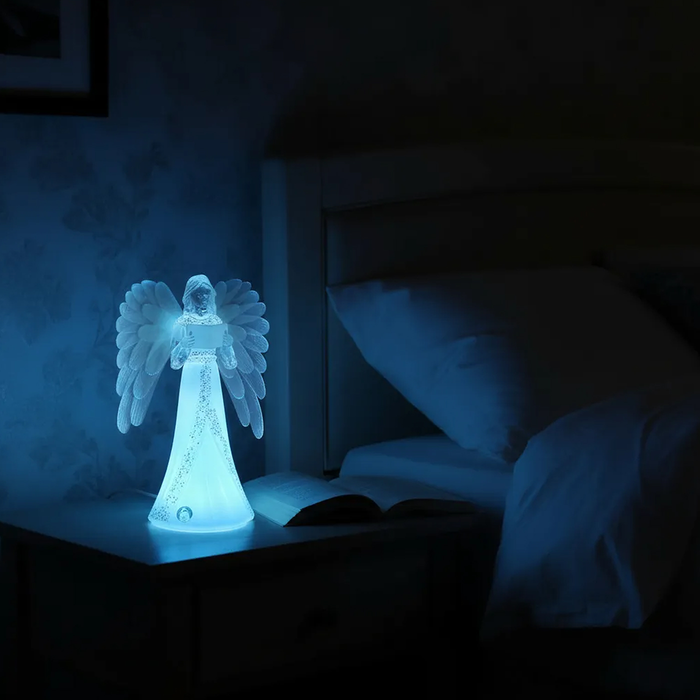 Vista 18 de Movil De Viento Solar Decorativo Luces - DISEÑO: Luna Estrellas